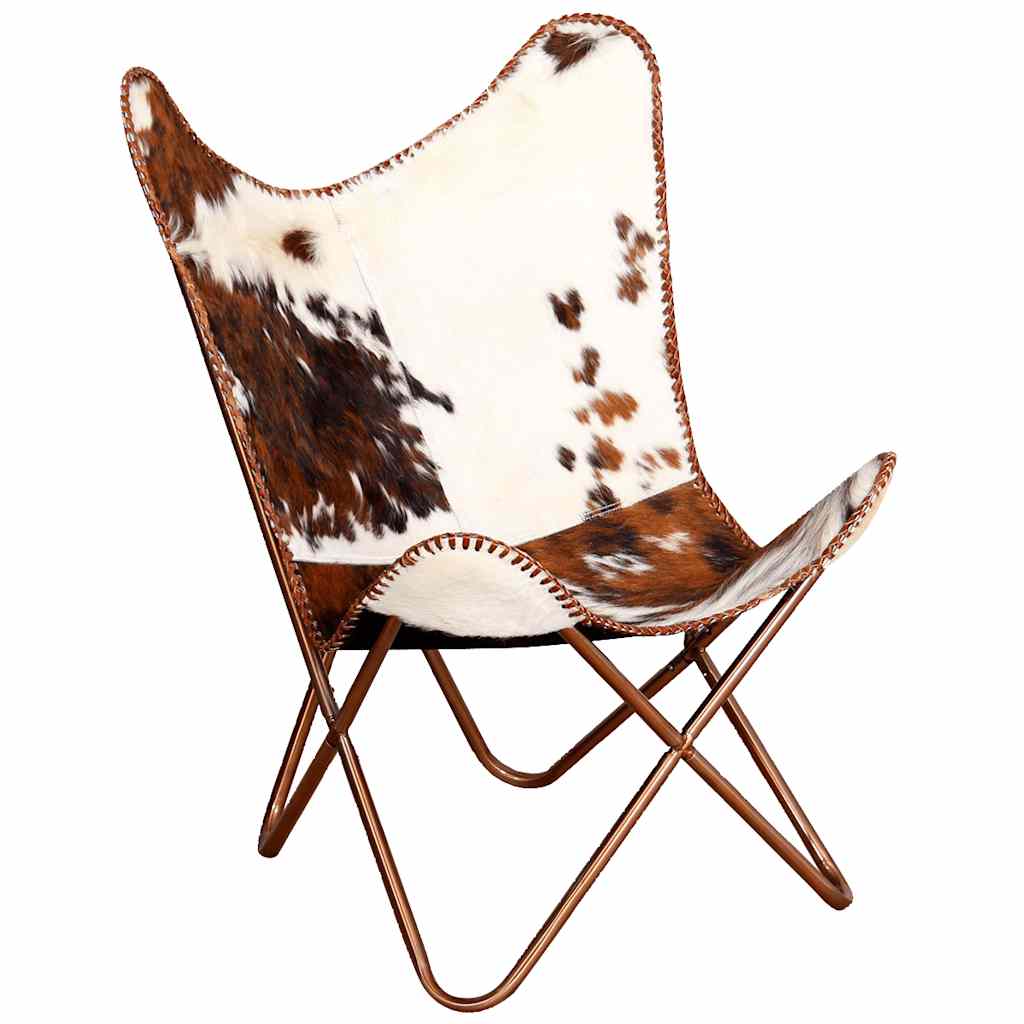 Butterfly-Sessel Schwarz Echtleder