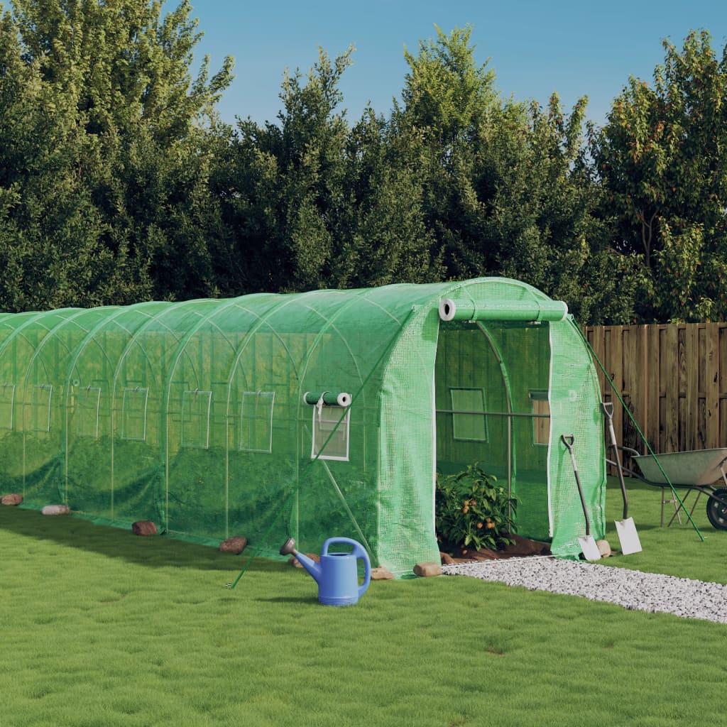 Gewächshaus mit Stahlrahmen Weiß 8 m² 4x2x2 m