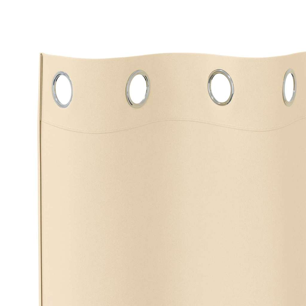 Verdunkelungs-Vorhänge mit Ringen 2 pcs Beige 140 x 140 cm