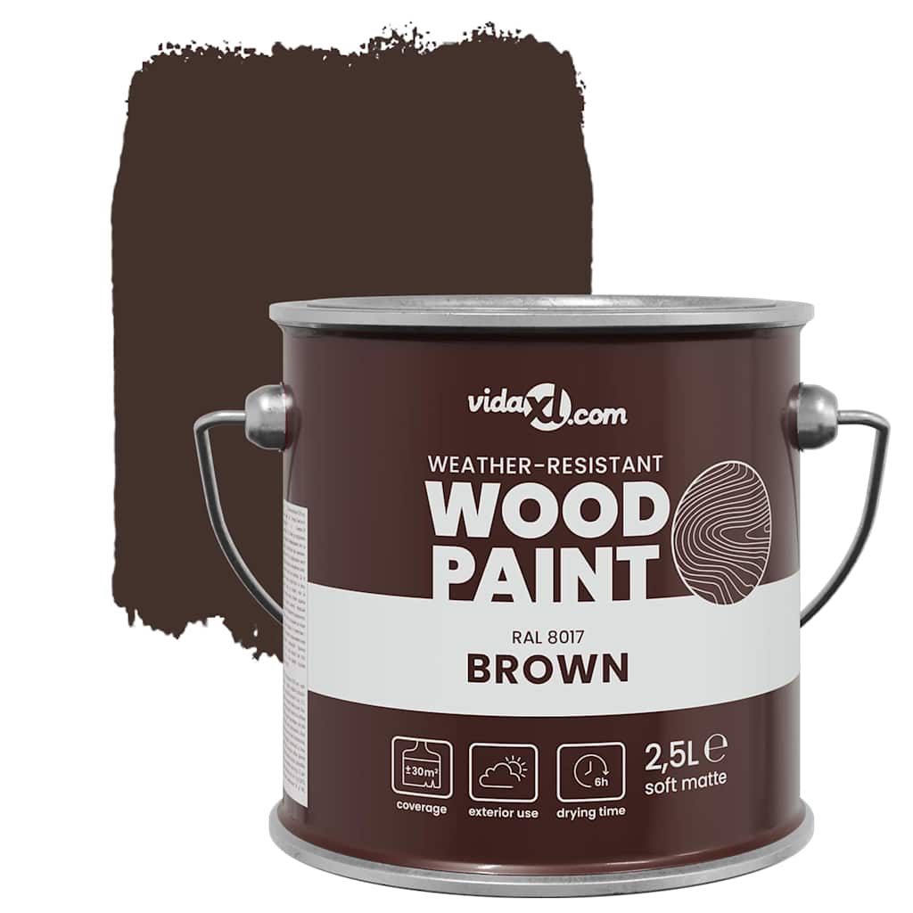 Holzfarbe Schwarz 2,5 L Wanddruck