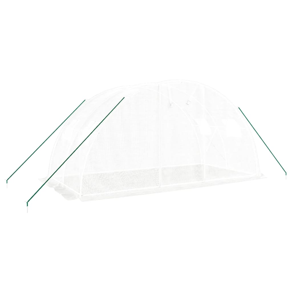 Gewächshaus mit Stahlrahmen Grün 8 m² 4x2x2 m