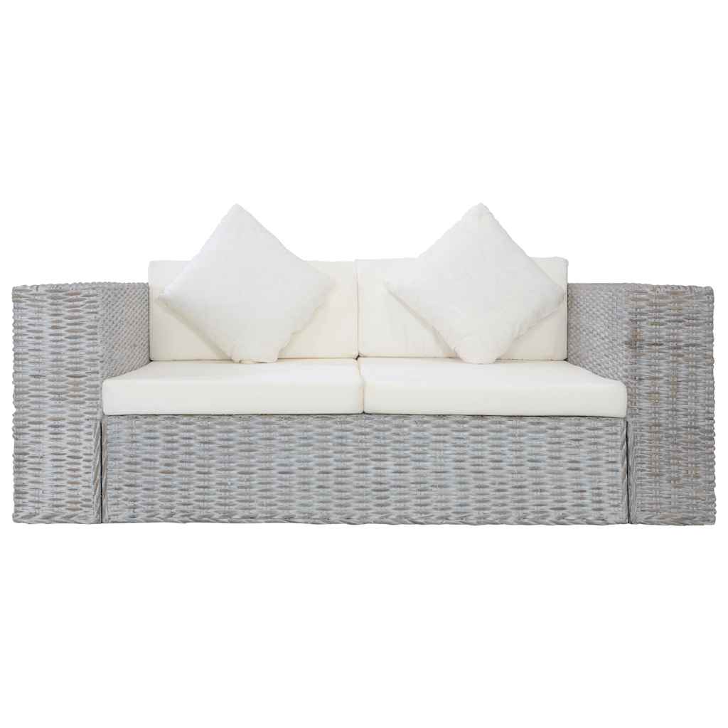 2-Sitzer Sofa Echtes Rattan
