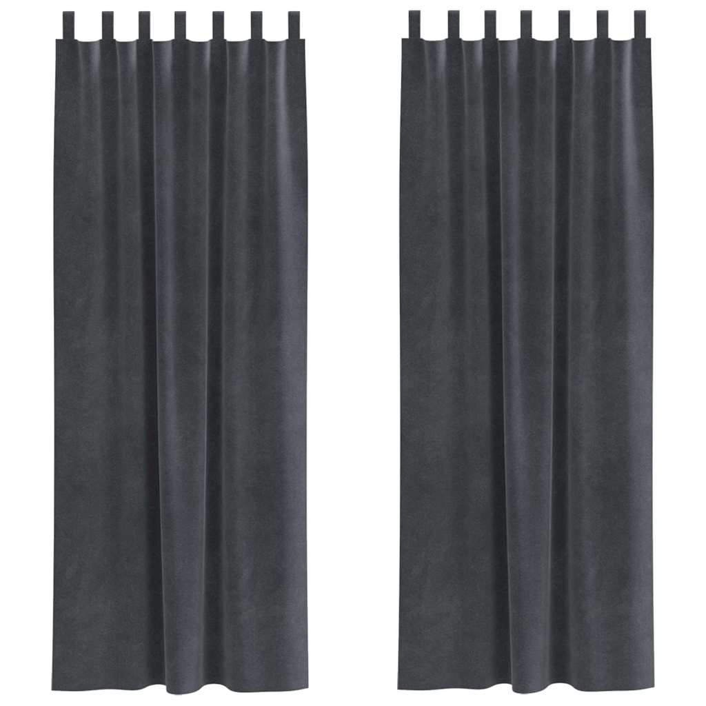 Verdunkelungsvorhänge 2 pcs Schwarz 140 x 140 cm Samt