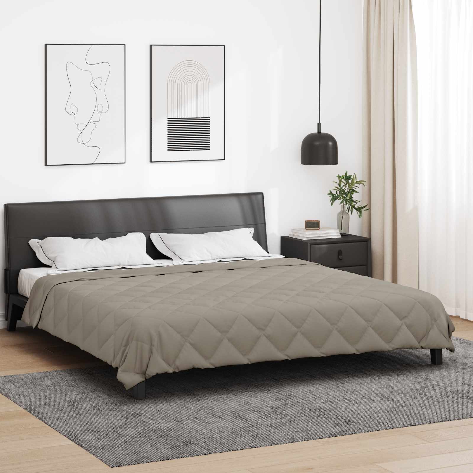 Sommerdecke Anthrazit 200 x 135 cm Mikrofaser