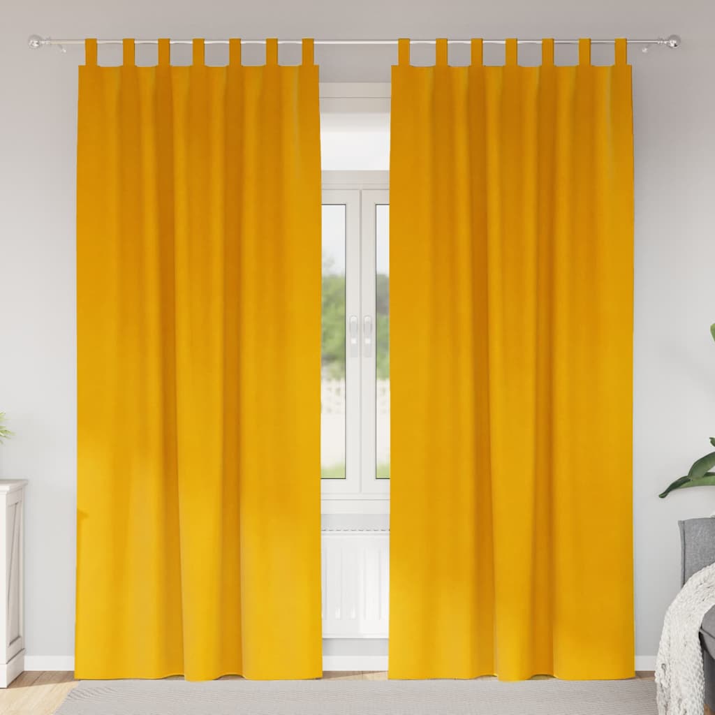 Verdunkelungsvorhänge 2 pcs Schwarz 140 x 140 cm Samt