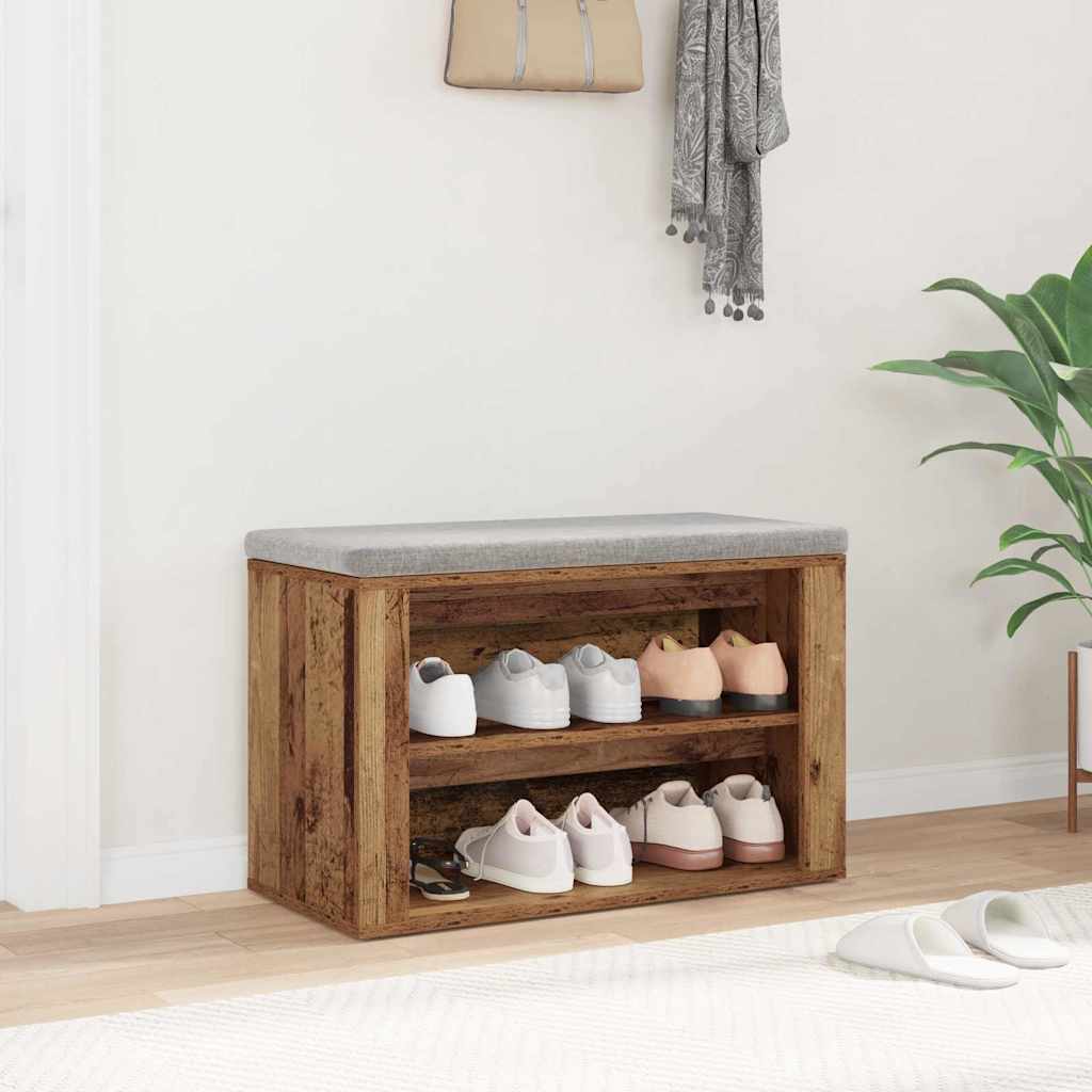 Schuhregal Weiß 75x35x45 cm Holzwerkstoff