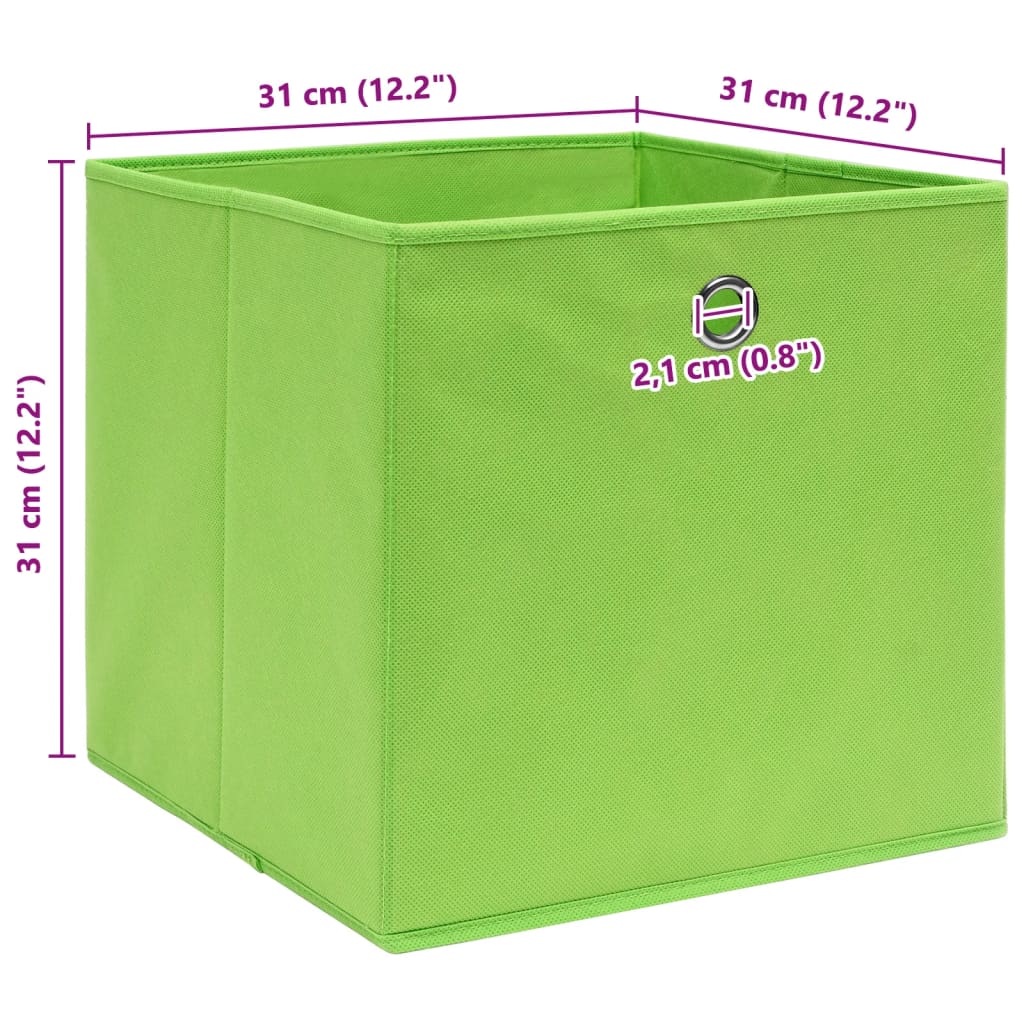 Aufbewahrungsboxen 4 Stk. Blau 32x32x32 cm Stoff
