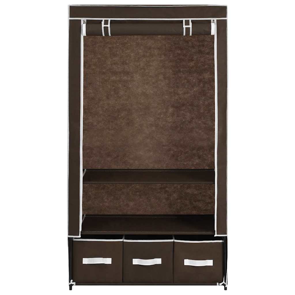 Kleiderschrank Schwarz 87 x 49 x 159 cm Stoff