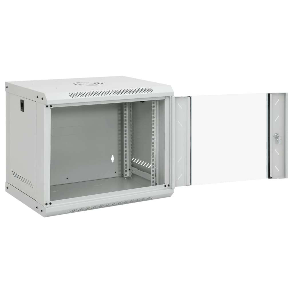 Netzwerkschrank mit Speicher Grau 60 x 45 x 28 cm Stahl