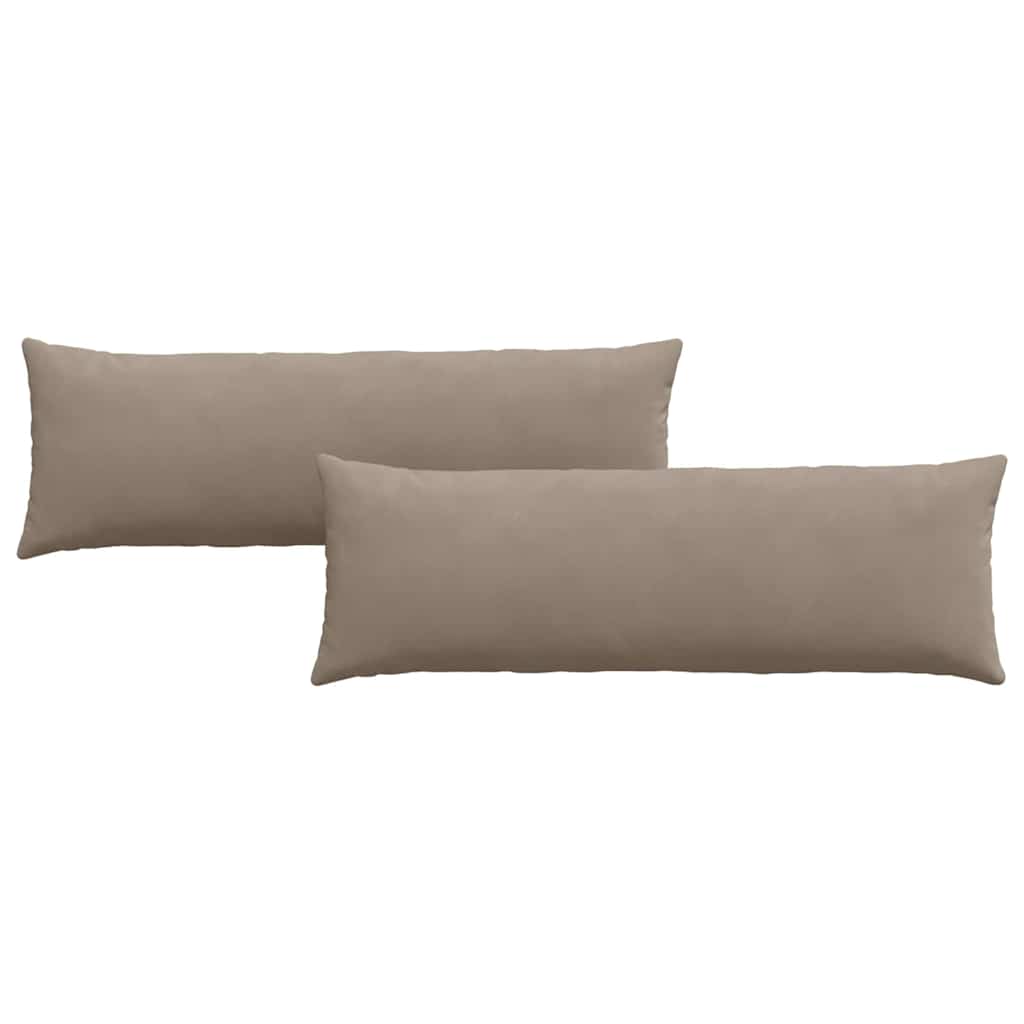 Sofakissen 2 Stück Taupe 50 x 30 cm Stoff