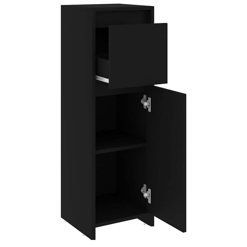 Badezimmerschrank Weiß 30x30x95 cm Holzwerkstoff