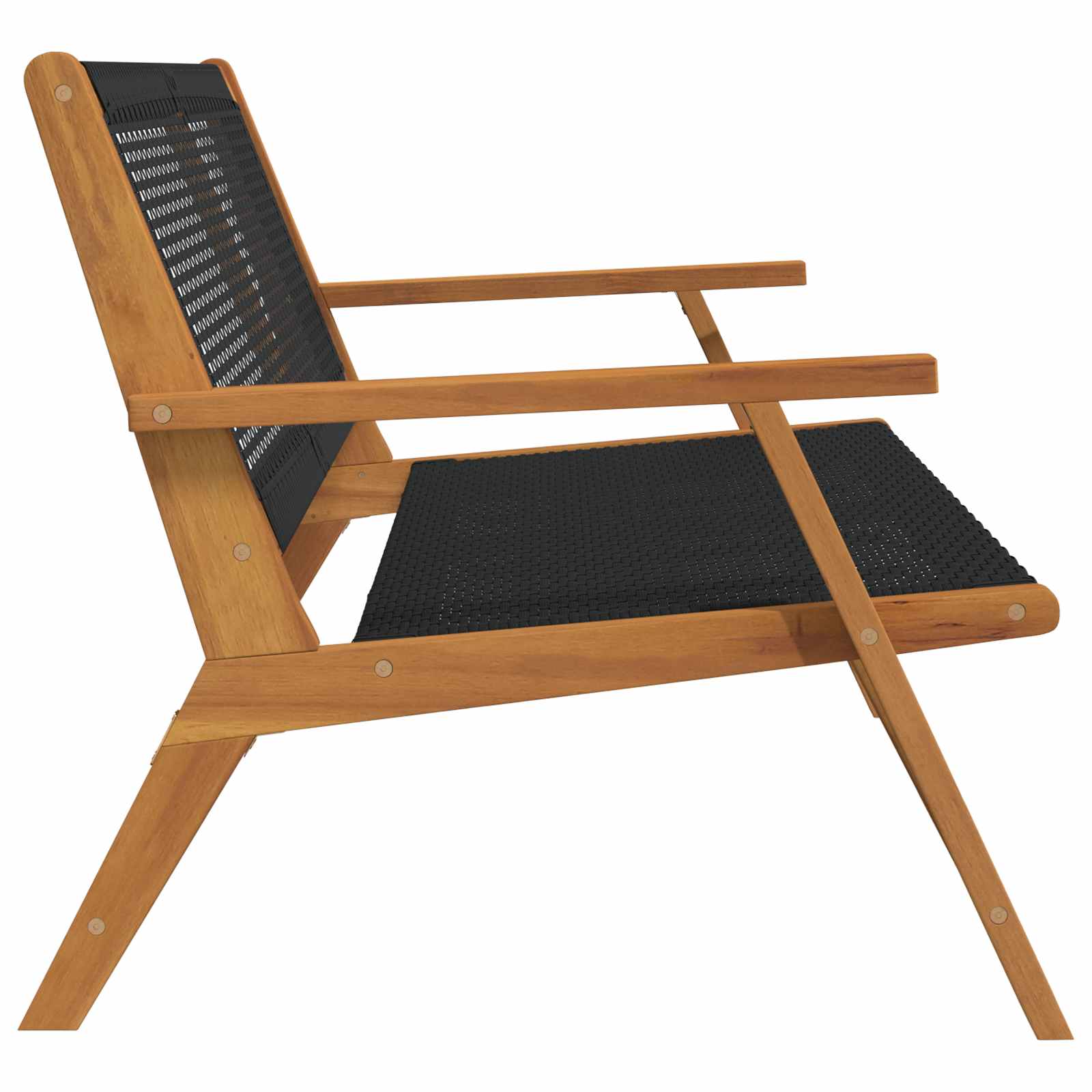 gartenmöbel Schwarz 122 x 78 x 73 cm Massivholz Akazie