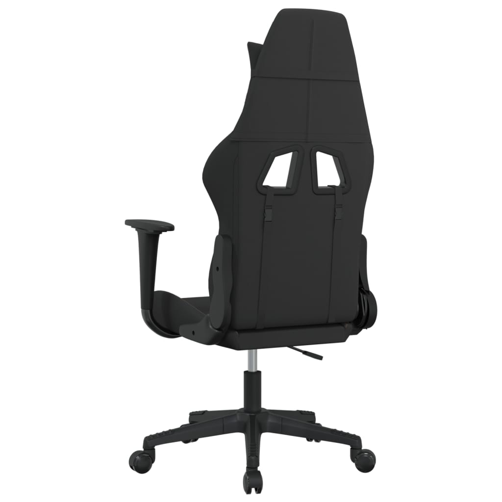 Gaming-Stuhl mit Massagefunktion Schwarz und Creme Stoff
