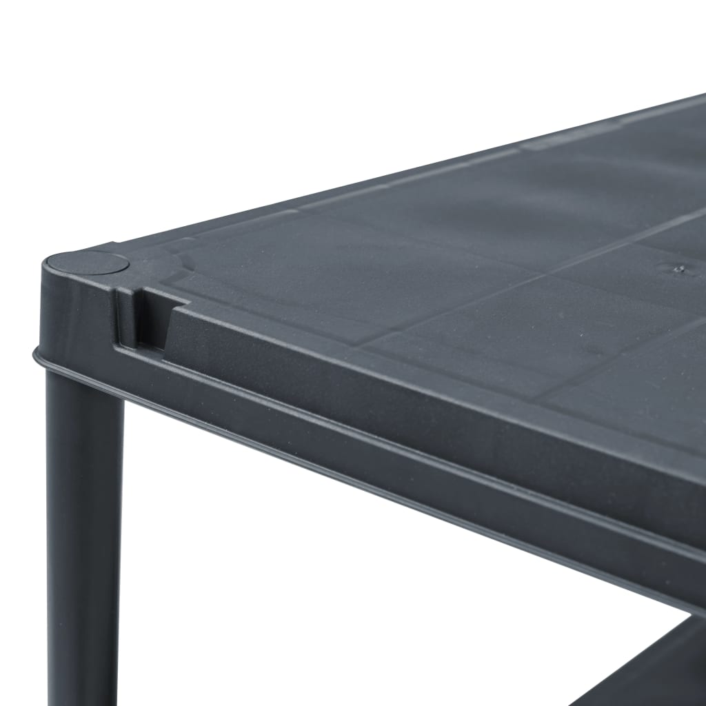 Lagerregale 2 Stk. Schwarz 60 x 30 x 138 cm Kunststoff