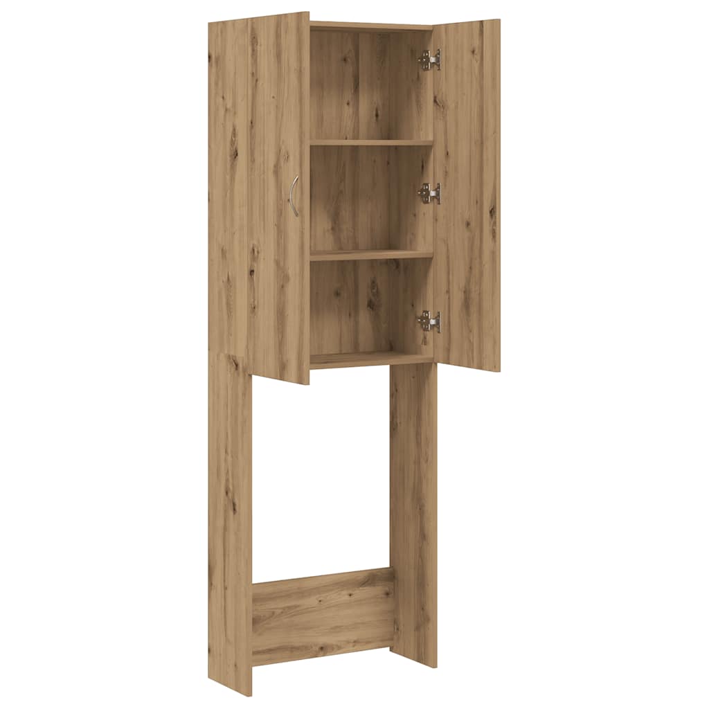 Waschmaschinenschrank Weiß 64x25,5x190 cm
