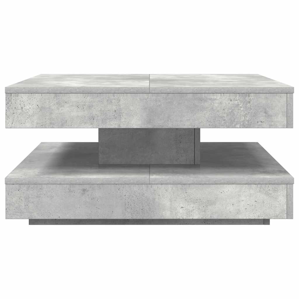 Couchtisch 360-Grad Drehbar Weiß 90x90x34,5 cm