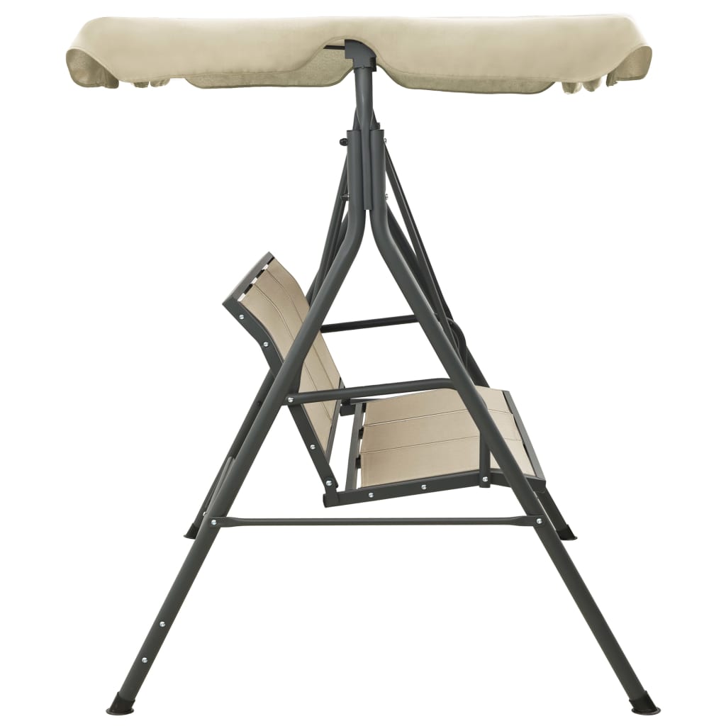 Hollywoodschaukel Grün 170 cm Textilene und Stahl