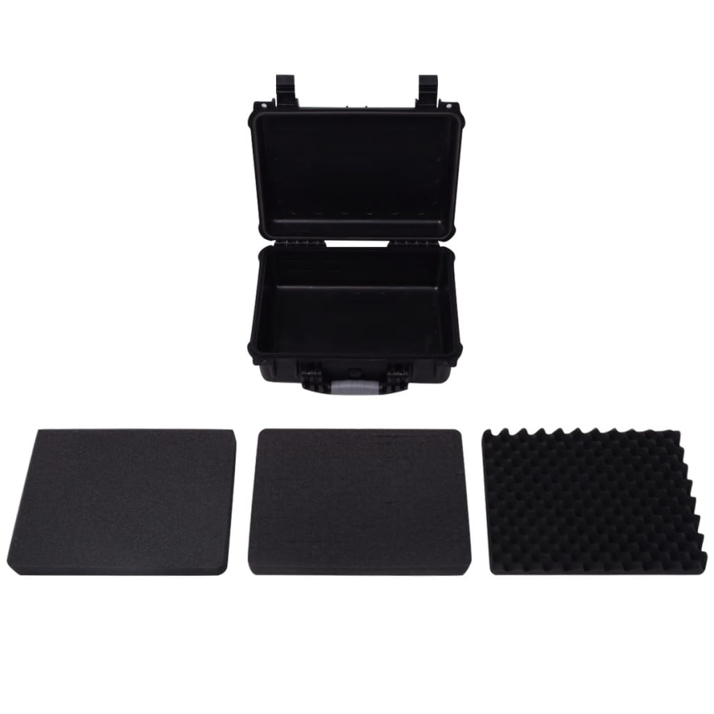 Koffer für Flugreise Tragbar Schwarz 46,5x21,5x17,5 cm PP
