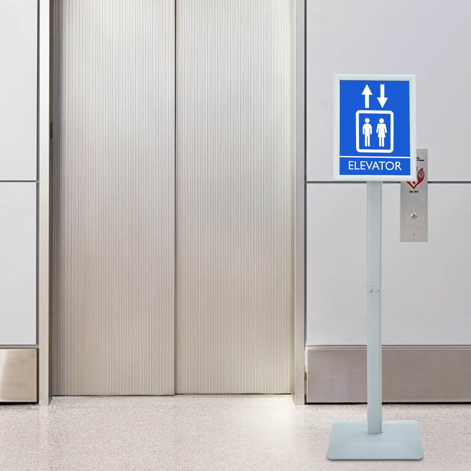 Podest-Posterständer Silber A3 Gusseisen