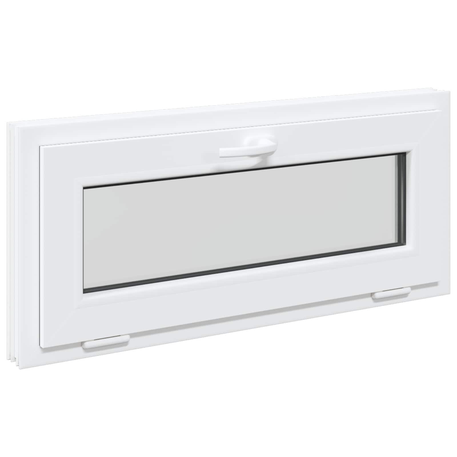 Kellerfenster RISOR 60 x 40 cm PVC und Glas Weiß