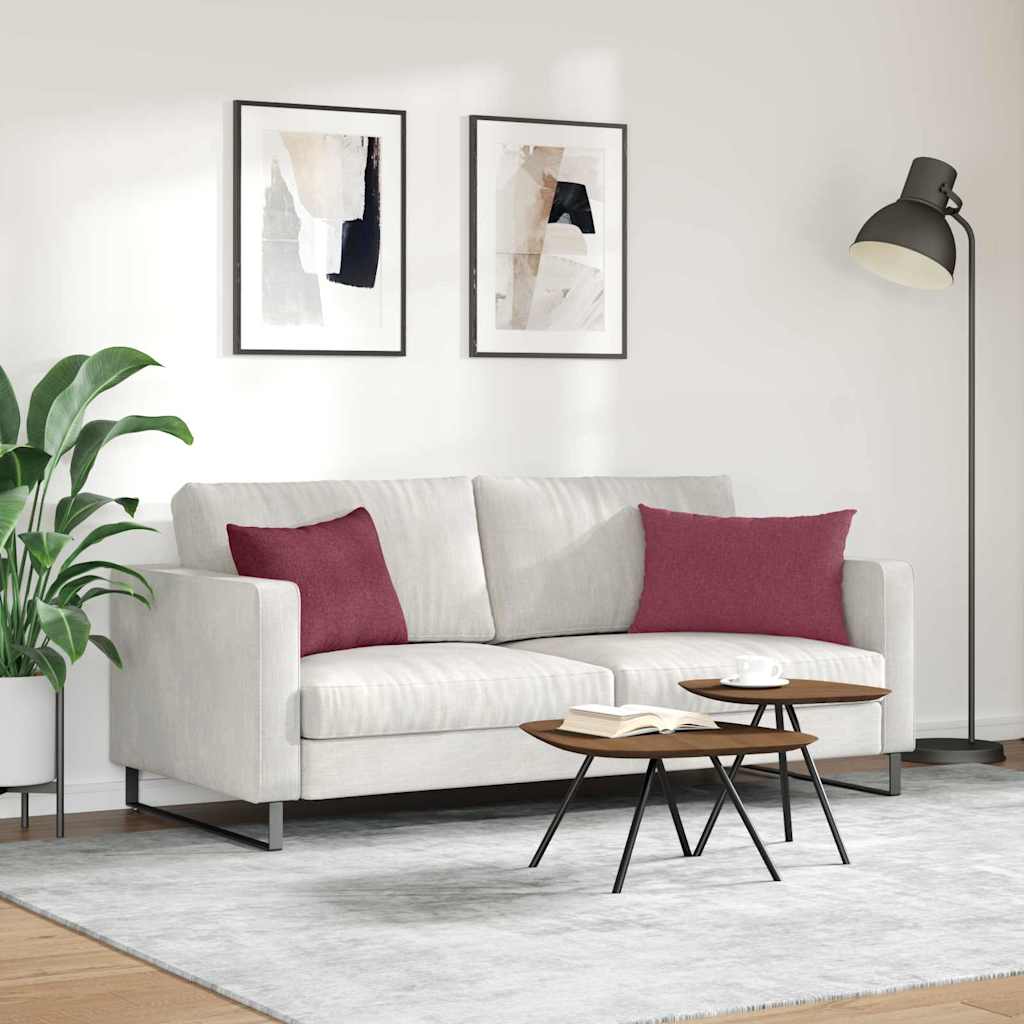 Sofakissen 2 pcs Hellgrau 50 x 30 cm Stoff