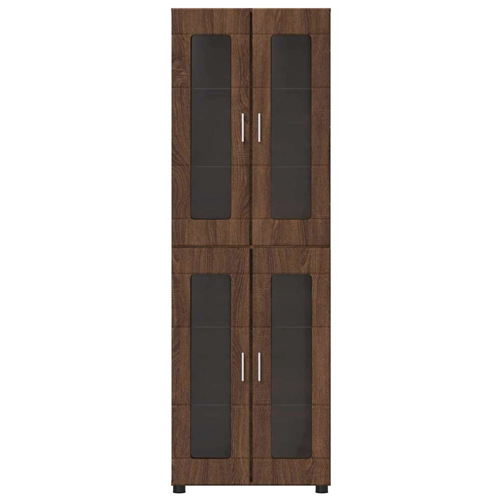 Highboard mit Regal FLORIN Weiß 60 x 35 x 182 cm Holzwerkstoff