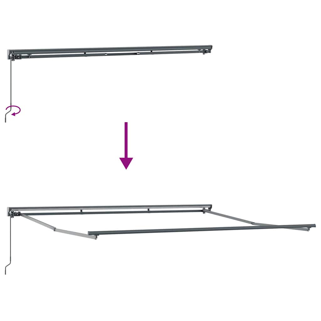 Markisenrahmen Verstellbar Weiß 2,5 x 2 m Stahl