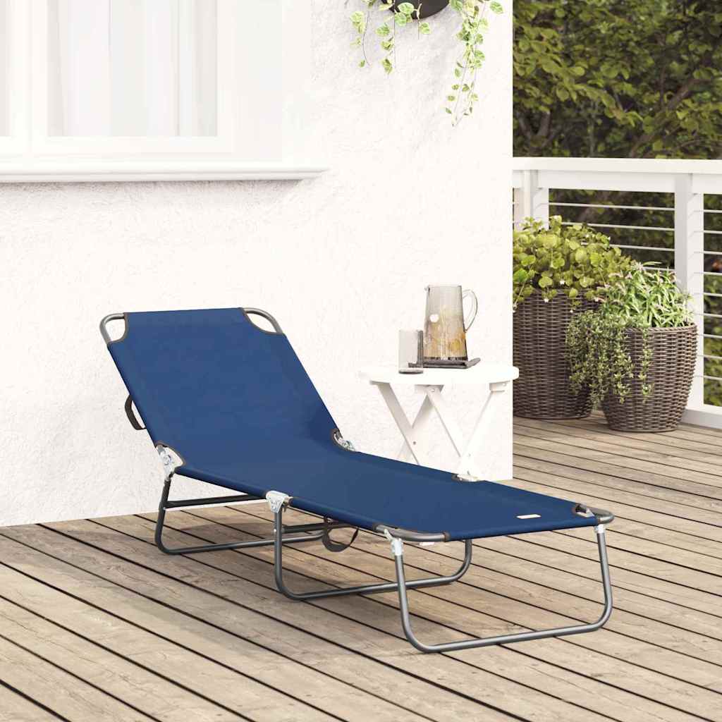 Klappbare Sonnenliege Blau 188 x 57 x 86,5 cm Polyester