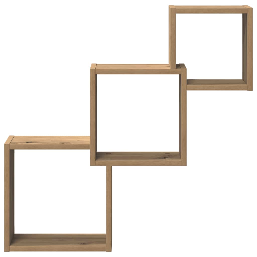 Cube Wandregale Weiß 68x15x68 cm Holzwerkstoff