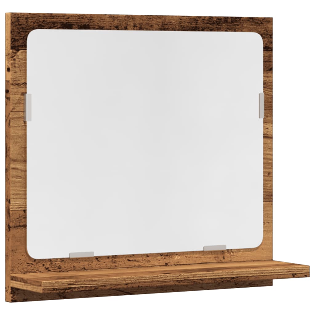 Badspiegel Weiß 40x10,5x37 cm Holzwerkstoff