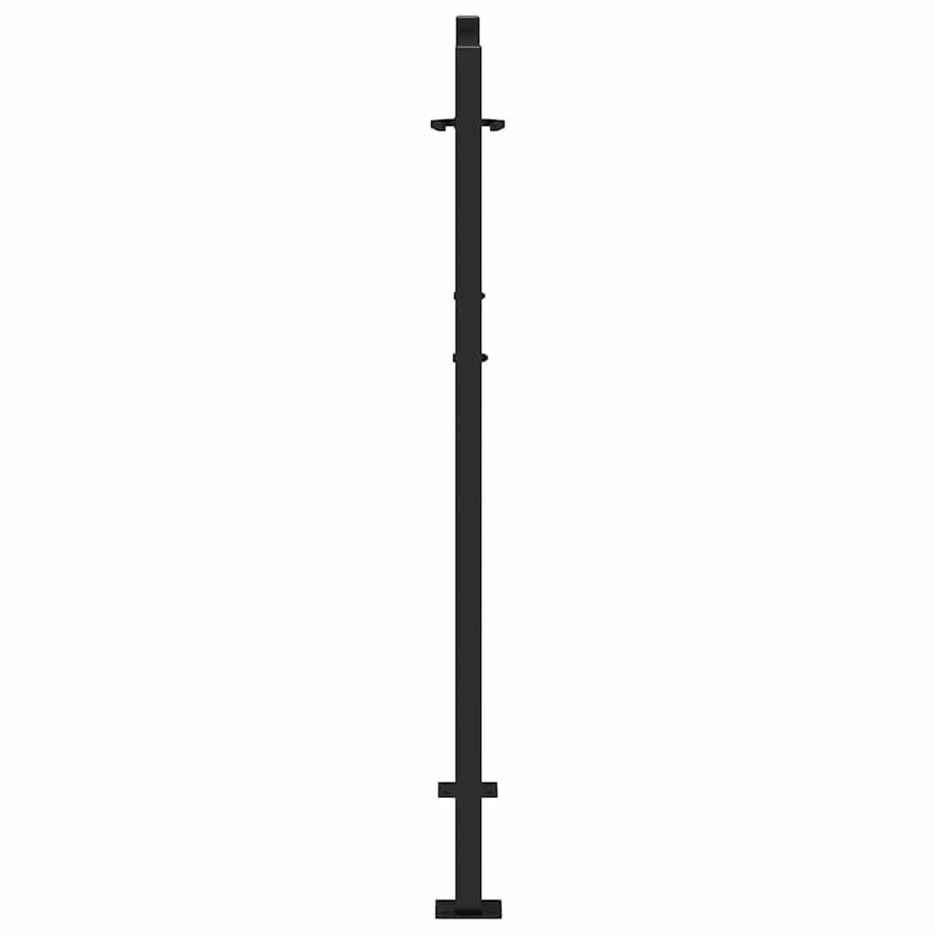 Gartentor Schwarz 100x100 cm Stahl Lichtdesign