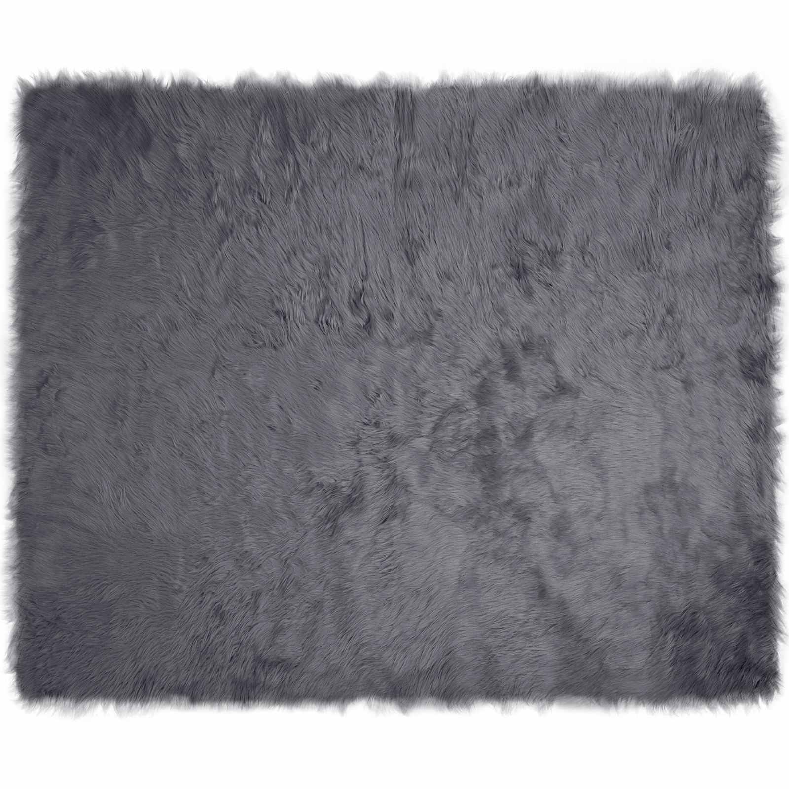 Teppich aus Kunstschaffell TAFALLA Weiß 60 x 110 cm Polyester