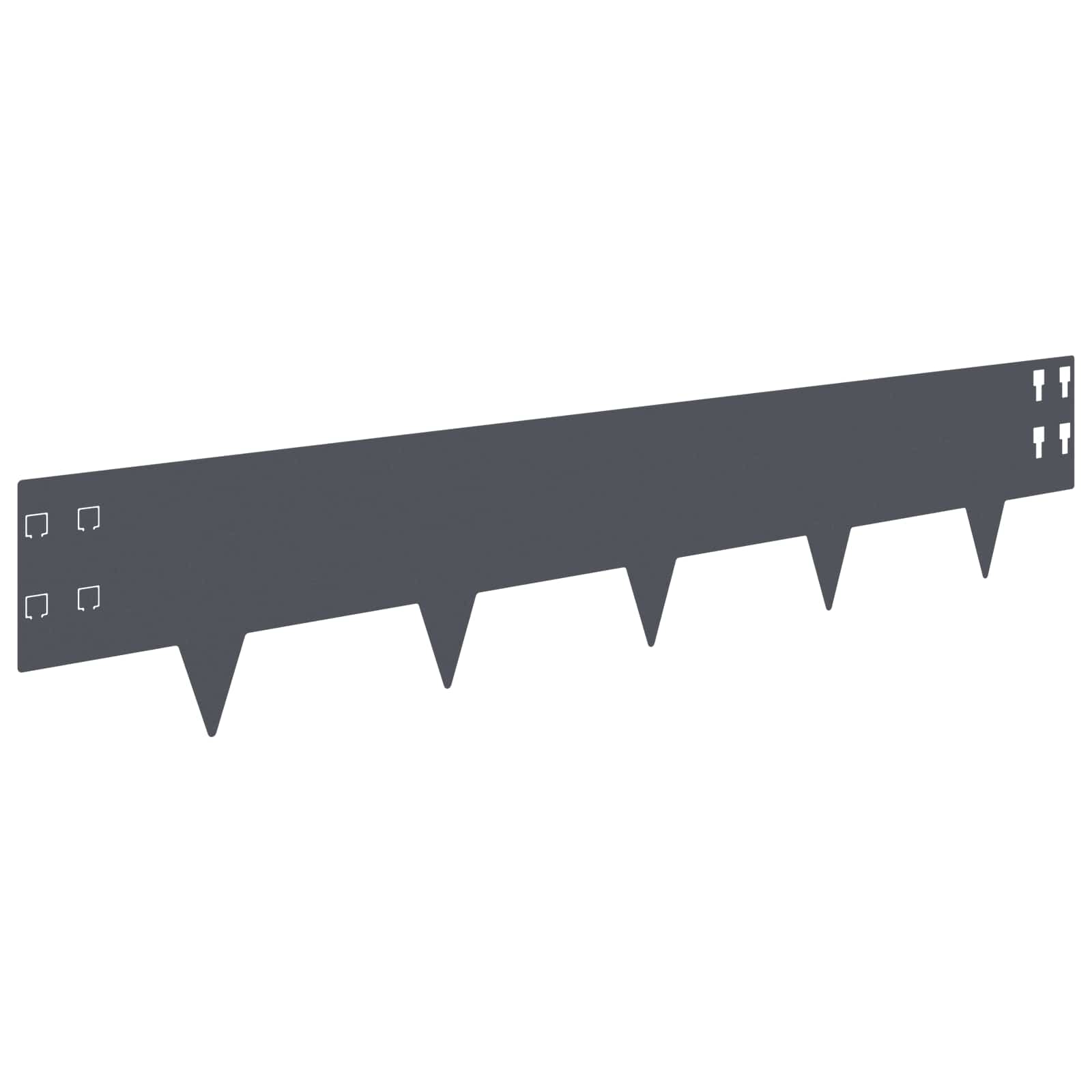 Raseneinfassung 10 pcs 100 x 12 cm Stahl Schwarz