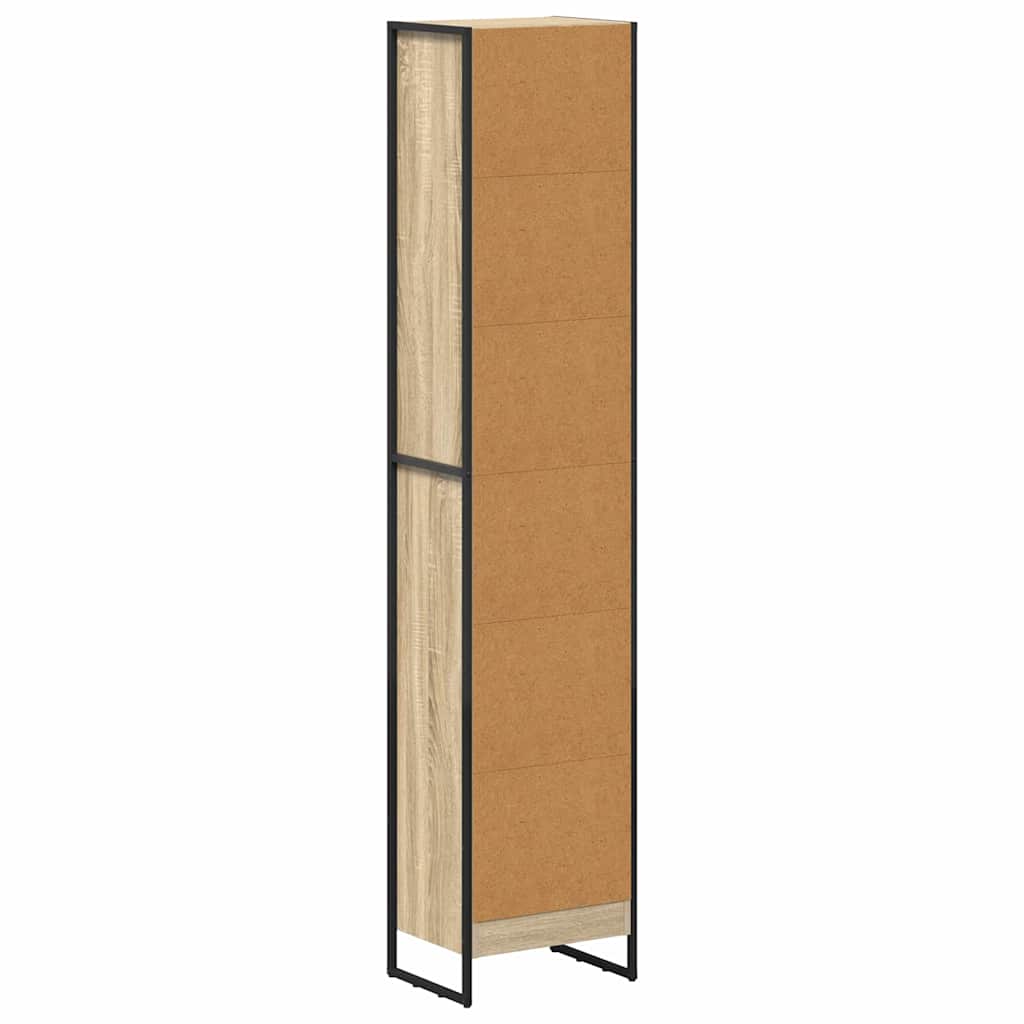 Bücherregal 2 pcs Schwarz Eichen-Optik 60 x 30 x 189,5 cm