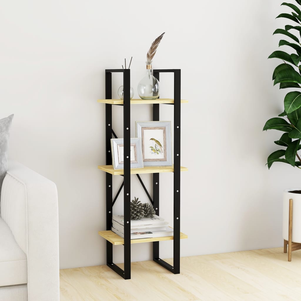 Bücherregal 3 Fächer Weiß 40x30x105 cm Holzwerkstoff