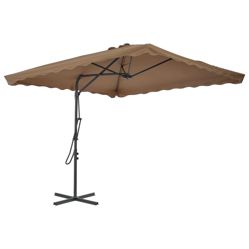 Sonnenschirm mit Stahl-Mast 250x250x230 cm Bordeauxrot