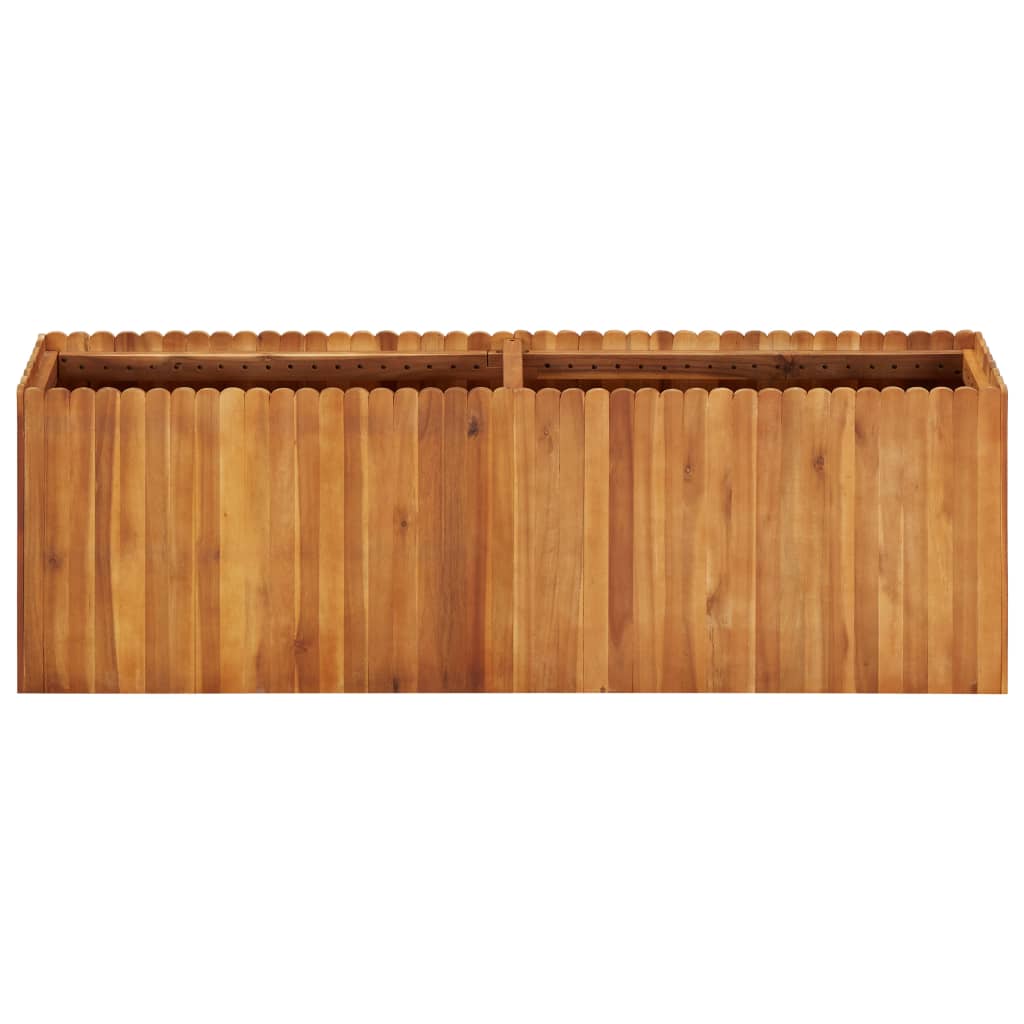 Garten-Hochbeet 50 x 30 x 25 cm Massivholz Akazie