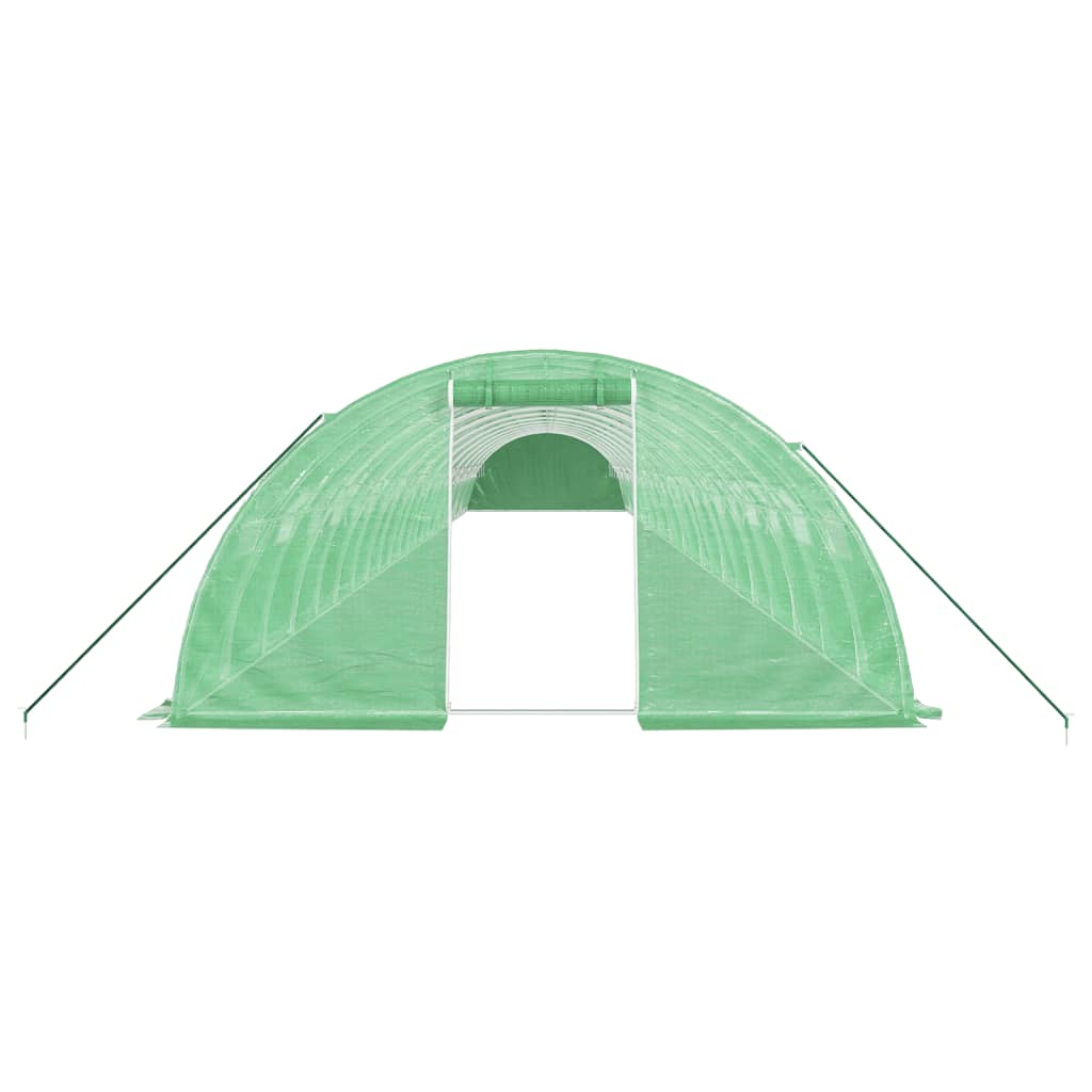 Gewächshaus mit Stahlrahmen Grün 8 m² 4x2x2 m
