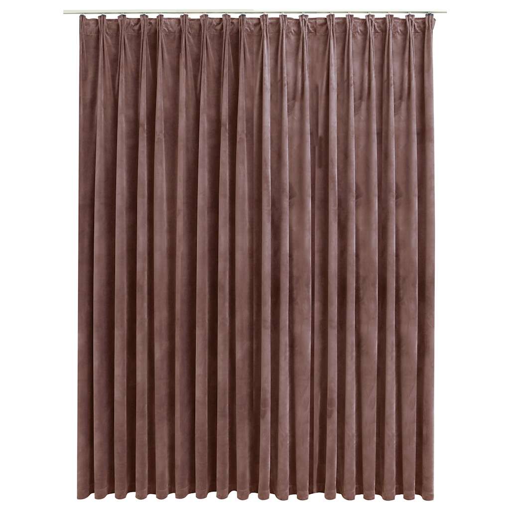 Verdunkelungsvorhang mit Haken Samt Schwarz 290 x 245 cm