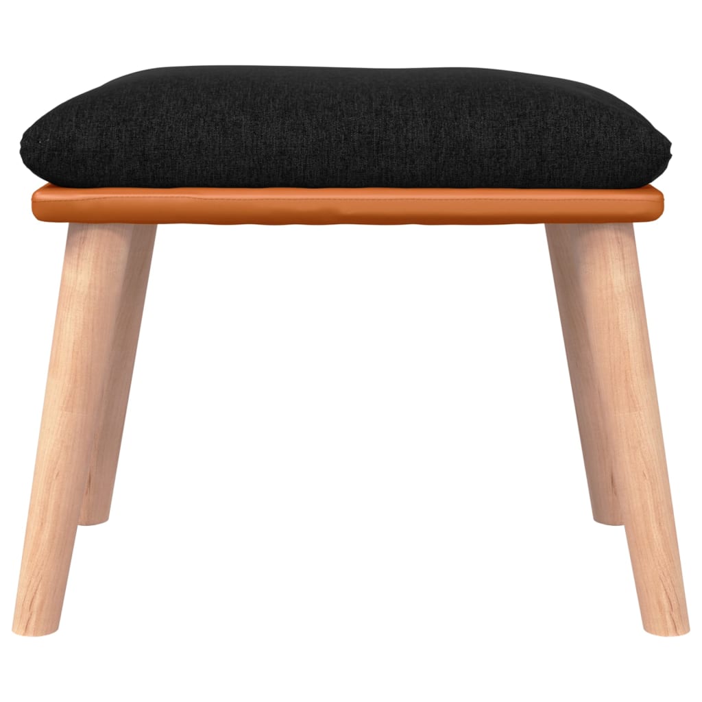 Schaukelsessel mit Hocker Dunkelgrau Stoff