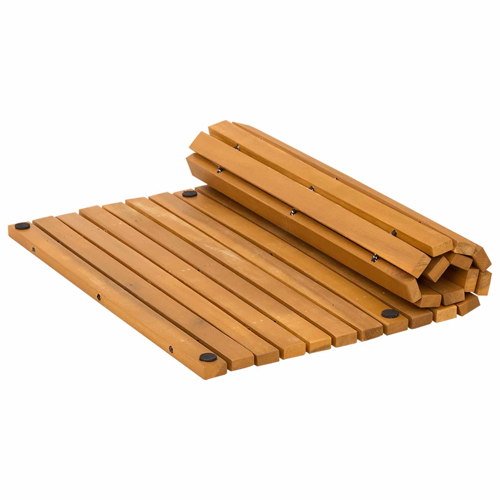Badematte Braun 60 x 40 cm Massives Akazienholz