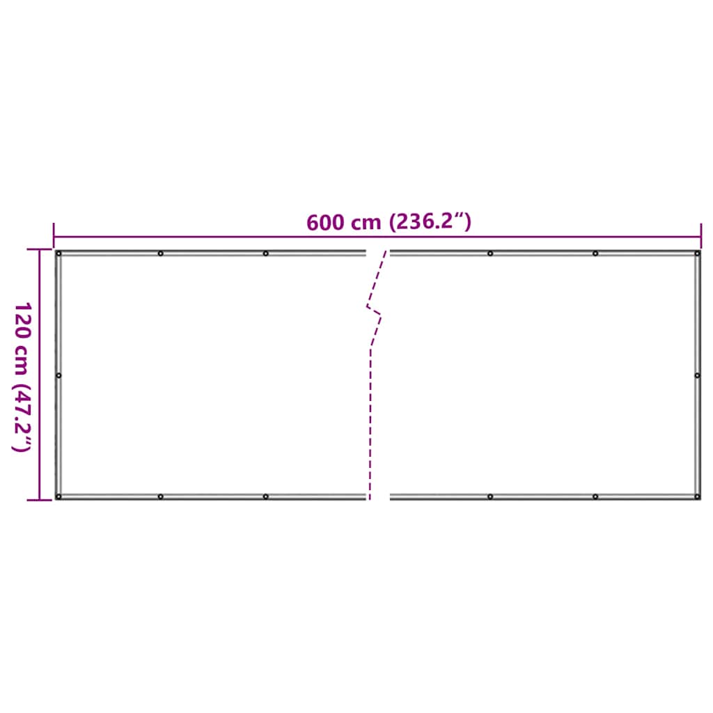 Balkon-Sichtschutz Anthrazit 300x75 cm PVC