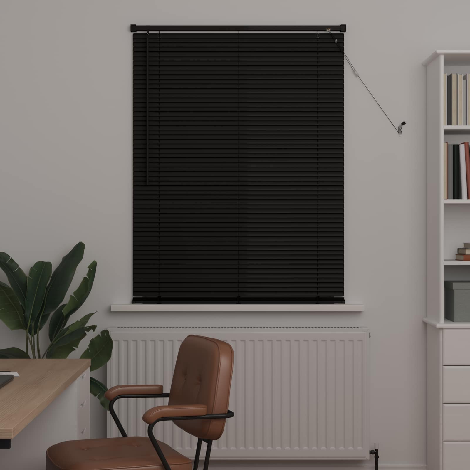 Jalousie Silber Grau 150 x 40 cm 25 mm PVC