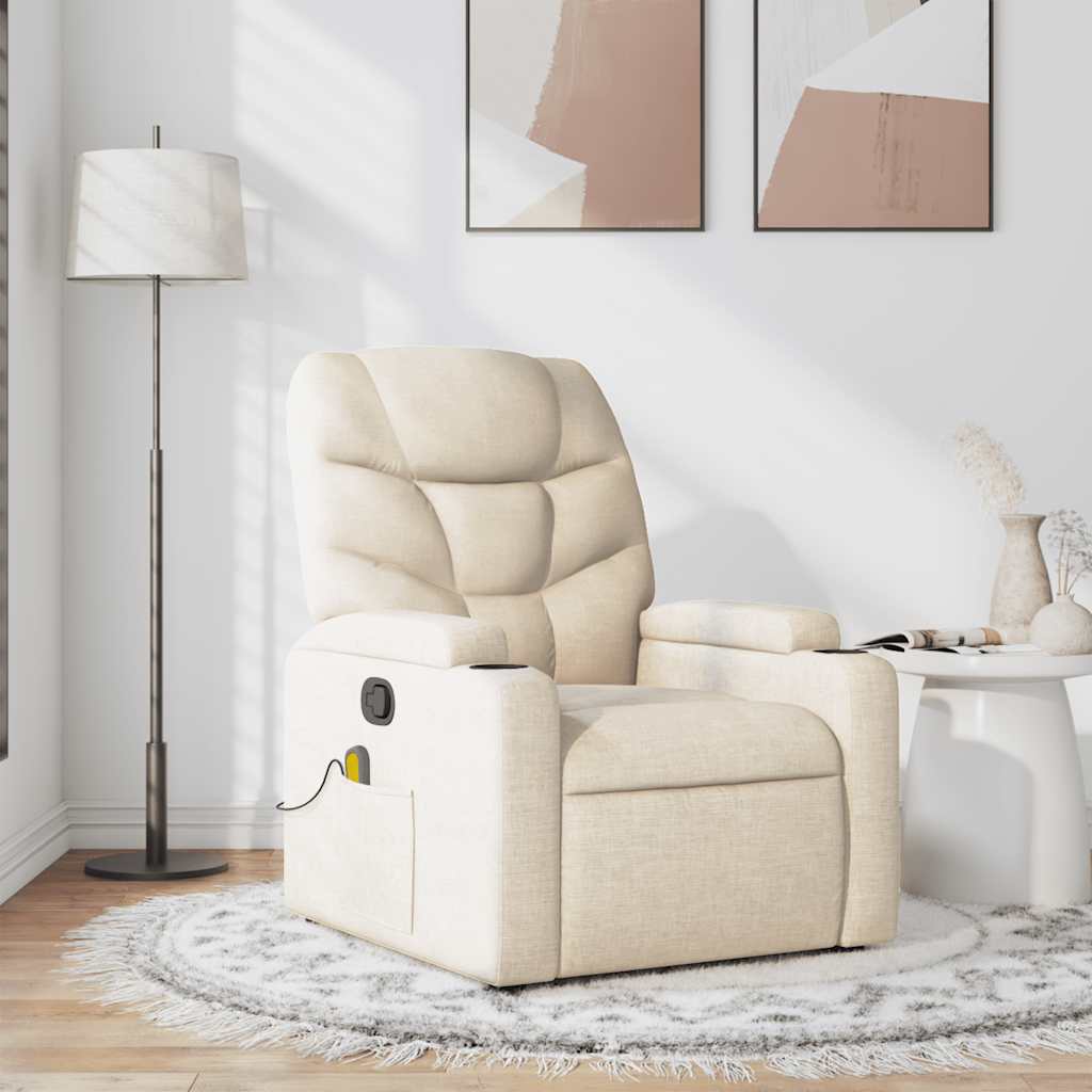 Relaxsessel Elektrisch Dunkelgrau Stoff