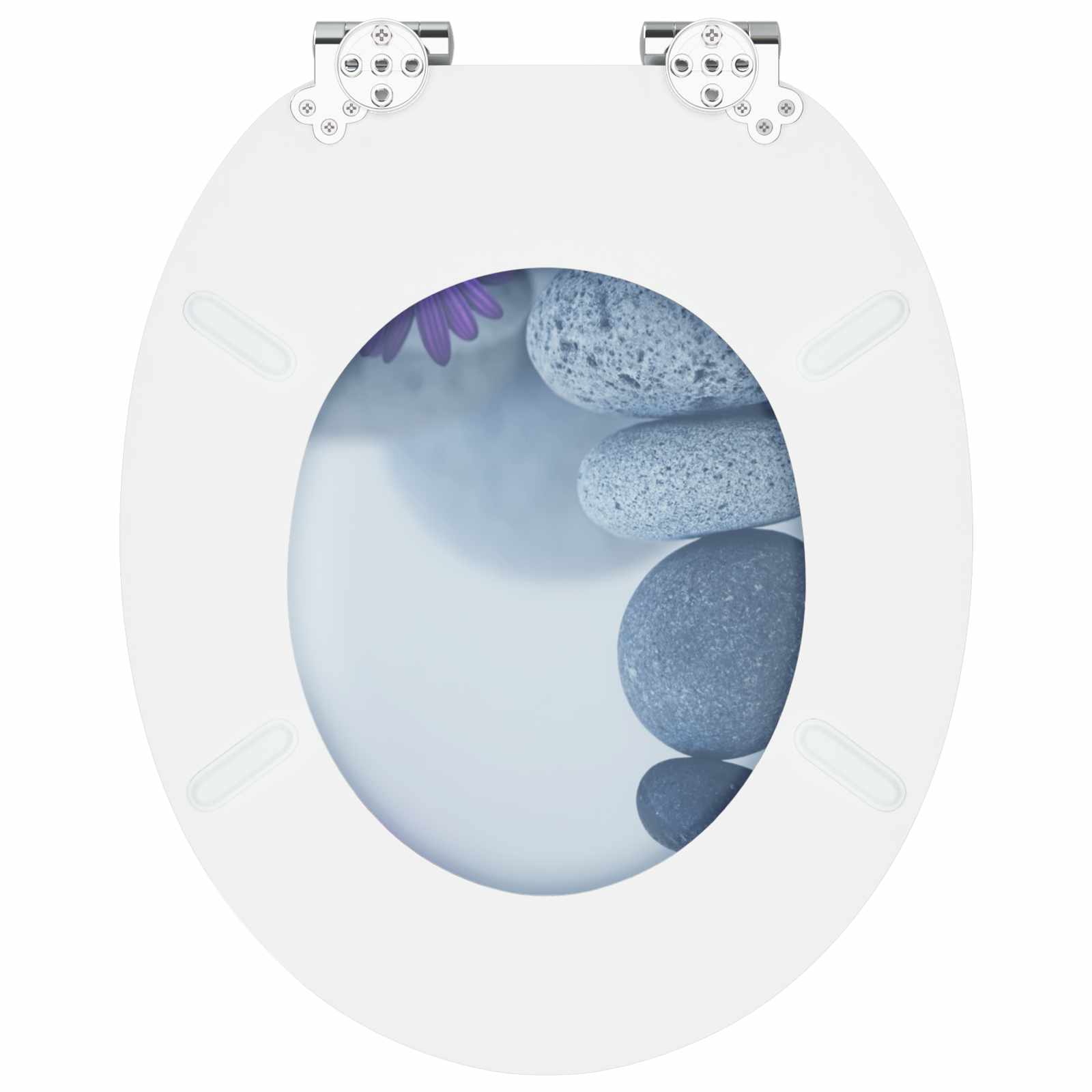 Toilettensitz MDF Deckel Schlichtes Design Weiß