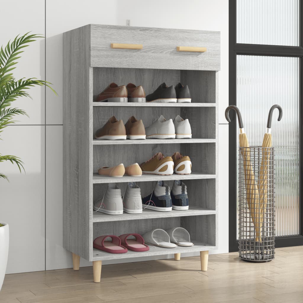 Schuhschrank mit Regal Altholz 60 x 35 x 105 cm Holzwerkstoff