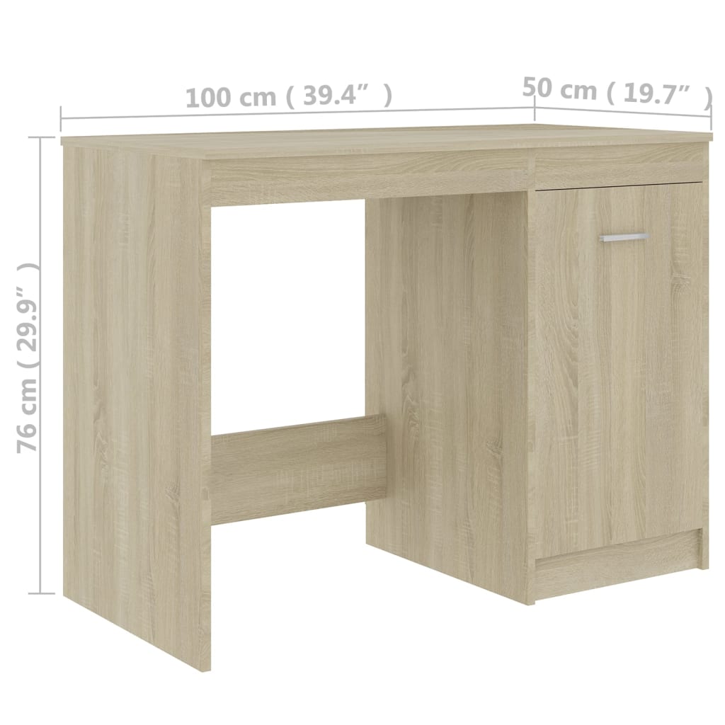 Schreibtisch Weiß 100×50×76 cm Holzwerkstoff