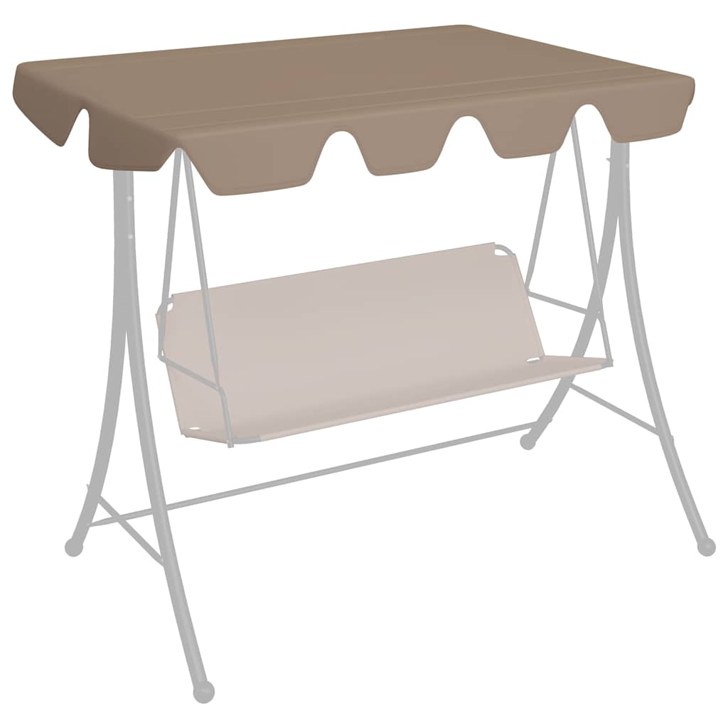 Ersatzdach für Hollywoodschaukel Beige 188/168x145/110 cm