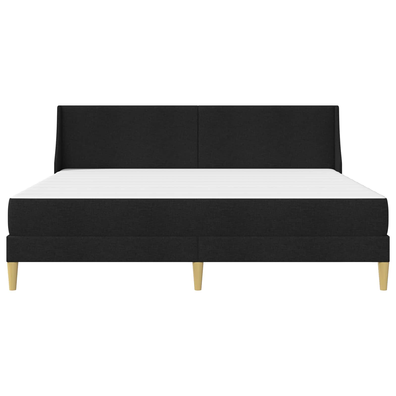 Bettgestell mit Matratze Hellgrau 80x 200 cm Polyester