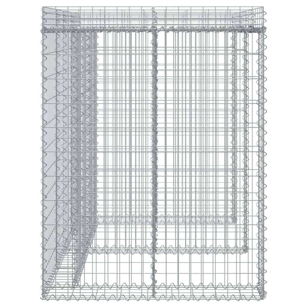 Gabionen-Mülltonnenbox 110x91x120 cm Verzinktes Eisen